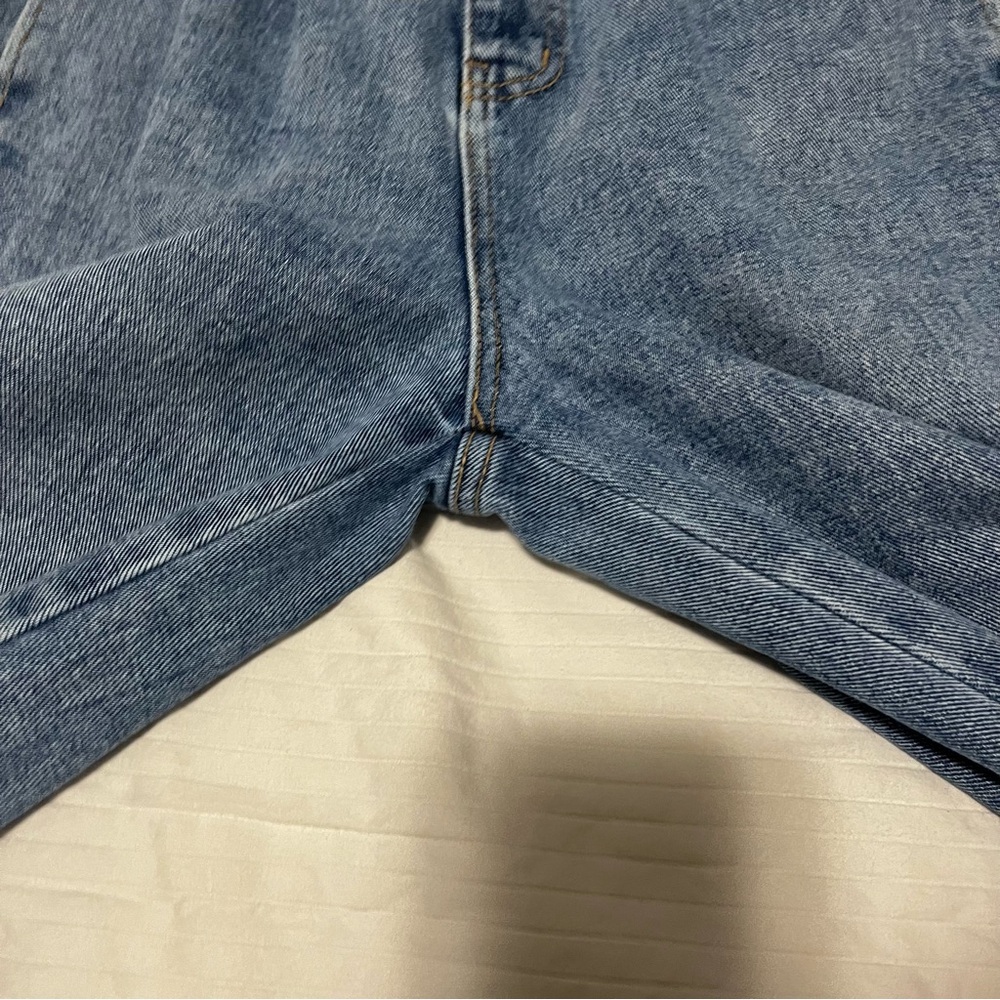 Oak + Fort High Rise Barrel Leg Jean Blue size Medium - Picture 10 of 15
